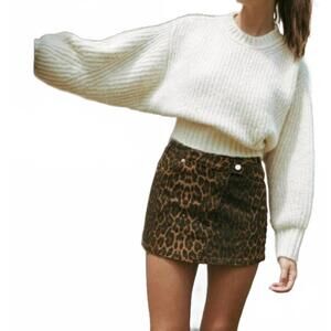NEW MABLE chunky ribbed knit sweater in beige